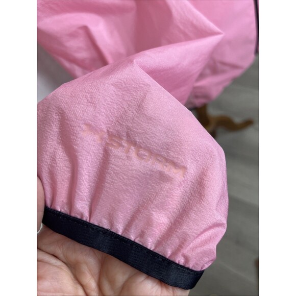 Under Armour Lightweight Windbreaker Rain Jacket Full Zip Pink Size Small - Picture 10 of 11